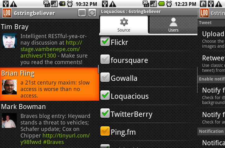 Loquacious screenshots
