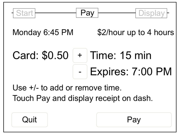 Parking meter prototype